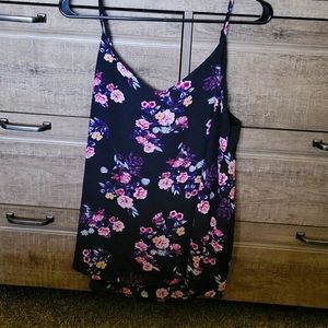 Lined shear flower flowing cami